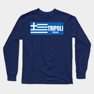 Tripoli City with Greek Flag Long Sleeve T-Shirt